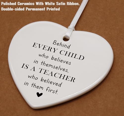 Teacher Appreciation Gifts,Teacher Gifts,Thank You Gifts for Teachers,Teachers Appreciation Week Gifts, for Teacher-Heart Shaped Ornament