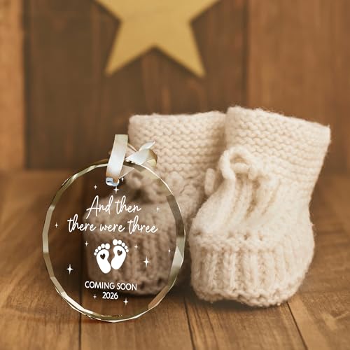 Gifts for Expecting Parents - Expecting Parents to Be Unique Gifts - Baby Pregnancy Announcement Gift Ideas for Husband, Family - Baby Ornament 2026 - Baby Pregnancy Announcement - Glass Ornament