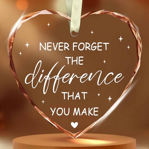 BSQUIELE Thank You Gifts for Women - Never Forget The Difference That You Make Ornament - Farewell, Leaving, Appreciation, Retirement Gifts for Coworker, Boss, Manager for Women