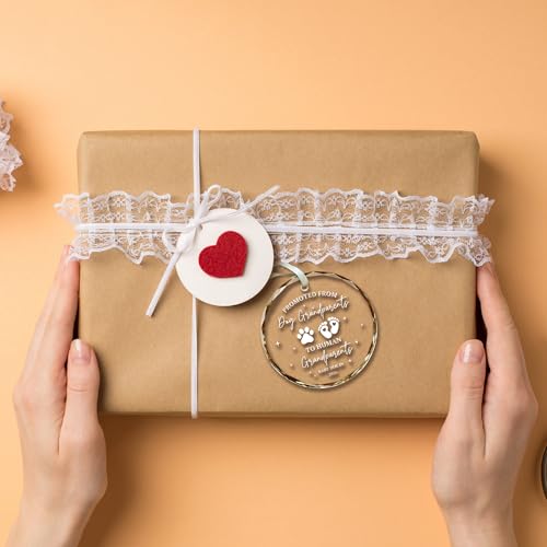 Grandparents Gifts - First Time Grandparents Gifts for Grandma, Grandpa - Baby Pregnancy Announcement Ornament for New Grandparent - Grandma Grandpa to Be Ornaments - Glass Ornament 2026