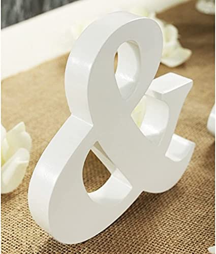 LinTimes Mr and Mrs Sign, Rustic Wooden Freestanding Mr & Mrs Letters Signs, Wedding Table, Photo Props, Party Table, Top Dinner Decorations, Just Married Anniversary Wedding Gifts, White