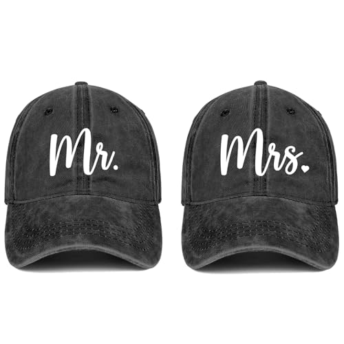 Mrs Bride Hat Bridal Shower Gifts Wedding Mr Couple Gift Cap Black