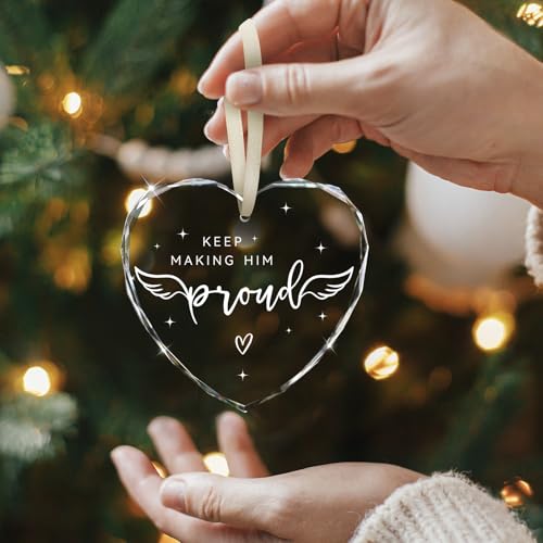 Memorial Gifts for Men, in Memory of Loved One Gifts, Bereavement Keepsake, Bereavement Gift Idea, Keep Making Him Proud, Anniversary of Passing, Memorial Ornaments for Loss of Dad Husband Brother