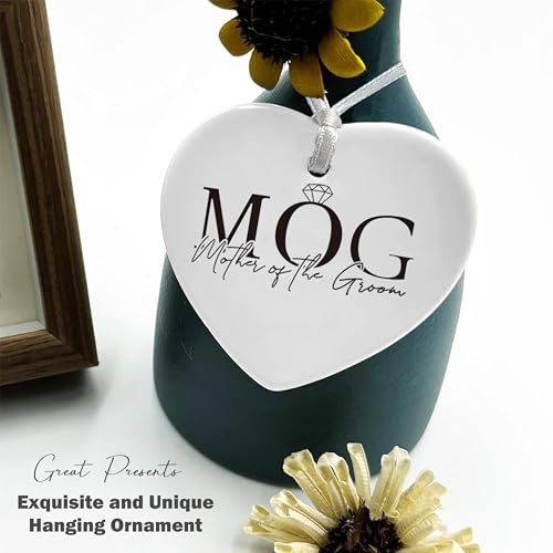 MOG,Mother of The Groom Gifts from Bride,Bridal Shower Gifts for Mother-in-Law Gift,Wedding Gifts for New Mom-Heart Shaped Ornament with Gift Box