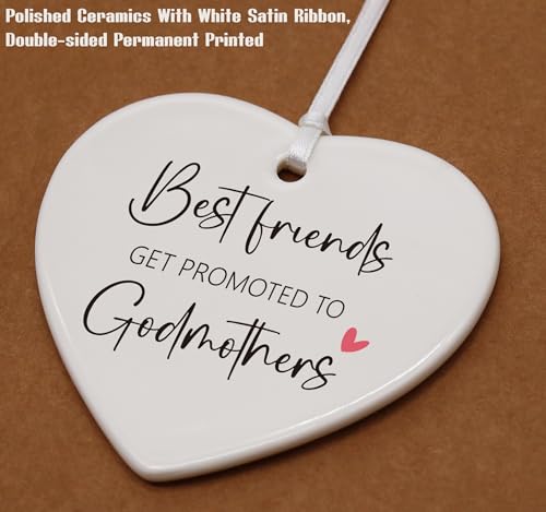 Godmother Proposal Gift,First Time Godmother to Be,Godmom Appreciated,Thank You Present,Pregnancy Announcement Present,Christening,Baptism, Heart Shaped Ornament