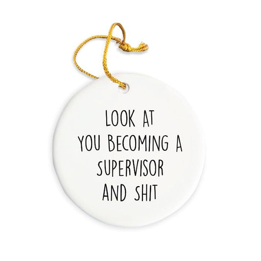 Spread Passion Supervisor Ornament, Supervisor Christmas Ornament, Supervisor Christmas Tree Ornament, Supervisor Gift, Christmas Decorations, 3" Circle Ceramic Ornament