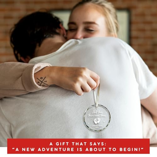 Gifts for Expecting Parents - Expecting Parents to Be Unique Gifts - Baby Pregnancy Announcement Gift Ideas for Husband, Family - Baby Ornament 2026 - Baby Pregnancy Announcement - Glass Ornament