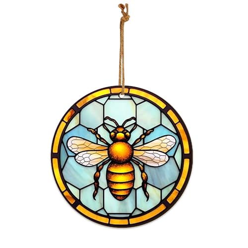 2D Flat All Over Printed, Bee Ornaments, Christmas Ornaments for Beekeeper, 2 Sides 3.5" Wood Ornament, Gift for Bee Lover, Christmas Decor