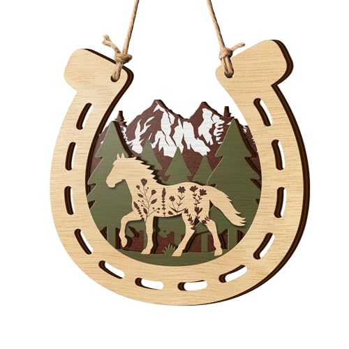 All Over Printed Horse Ornaments; 3.5"x3.5" 2 Layer Christmas Decorations, Gift For Horse Breeder