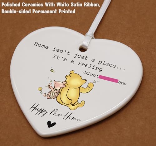 Happy New Home Gift-House Warming Gifts-New House Presents,Housewarming Ideas Presents,New Homeowners Presents-Home Isn't Just A Place-Houseowner Heart Shaped Ornament