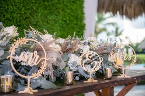 Mr and Mrs Wedding Sign for Rustic Just Married Party Table Decoration,Wooden