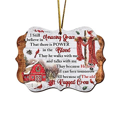 All Over Printed, God Religious Ornaments, Christmas Tree Ornaments, 3.5 inches Wood Ornament 2 Sided, Gift for Christmas
