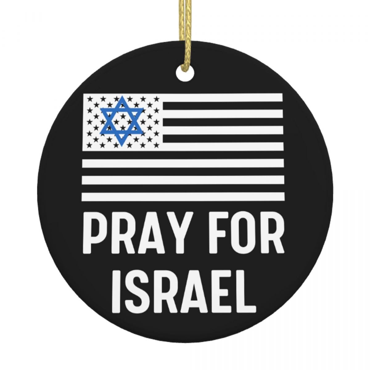 I Stand with Israel Ornament Pray for Israel Ornament Support Israel Ornament We Stand with Israel Christmas Ornament Ceramic Christmas Hanging Ornament Decorations for Home Decor