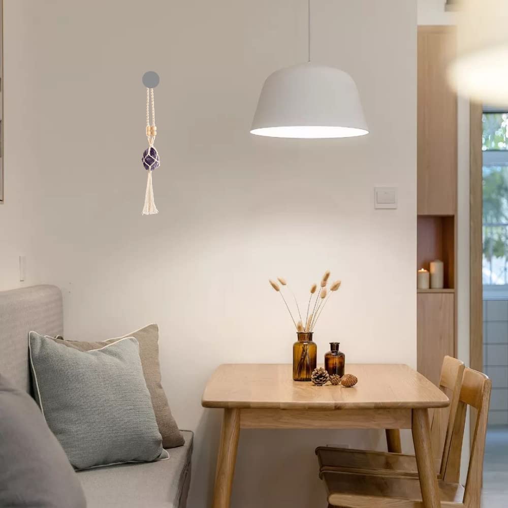 Healing Crystals Feng Shui Hanging Ornament Car Ornament Meditation Hanging Ornament Window Ornament for Home Decor (4 Pack Style 3)