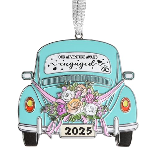 Venhoo Engagement Gifts for Couples 2025, Gift Ideas for Newly Engaged Couples, Happy Engagement Gift for Her, Bride to Be, Just Engaged Gifts for Her, Friends, Women-Metal Hanging Ornament 2025
