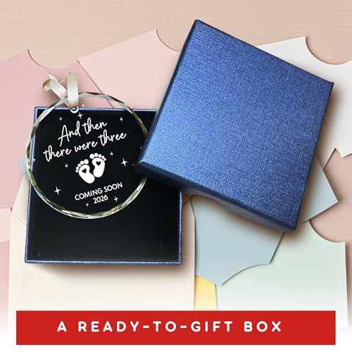 Gifts for Expecting Parents - Expecting Parents to Be Unique Gifts - Baby Pregnancy Announcement Gift Ideas for Husband, Family - Baby Ornament 2026 - Baby Pregnancy Announcement - Glass Ornament