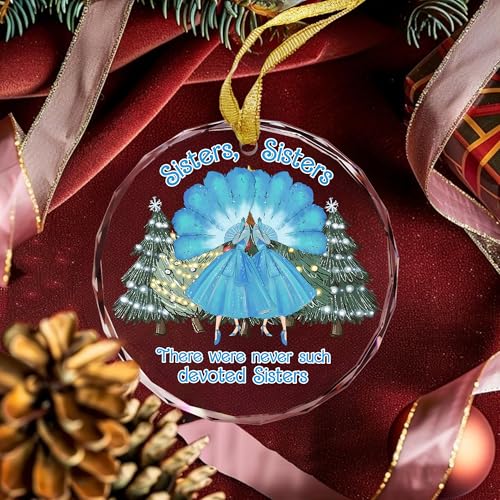 Gossby Gift for Sisters - Sister Gift from Sister - White Sisters Decor - Gifts for Women Best Friend - Car Hanging Decoration Ornament - Wine Bottle Decor