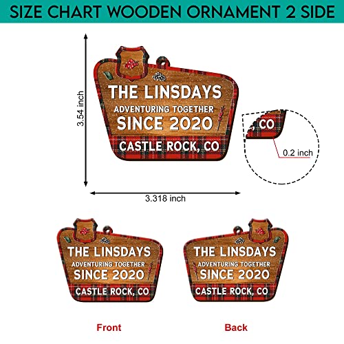 All Over Printed, Camping Ornaments, Campsite Camper Ornament, Christmas Tree Ornaments, 3.5" Wood Ornament 2 Sided, Gift for Family, Friend