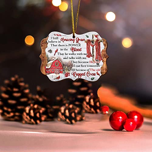 All Over Printed, God Religious Ornaments, Christmas Tree Ornaments, 3.5 inches Wood Ornament 2 Sided, Gift for Christmas