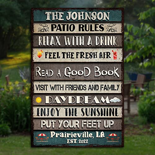 All Over Printed, Hot Tub Rules Metal Sign 12x16 Inches, Hot Tub Funny Sign, Toilet Decorations Wall Hanging