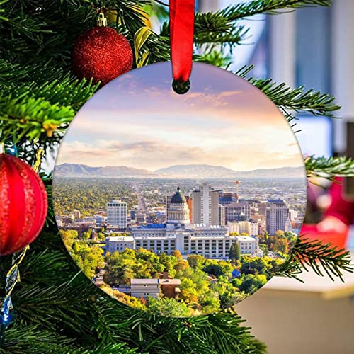 Christmas Ornament 2023 New York Rockefeller Center Ceramic Christmas Ornament Christmas Tree Ornament Hanging Ornament Xmas Gift