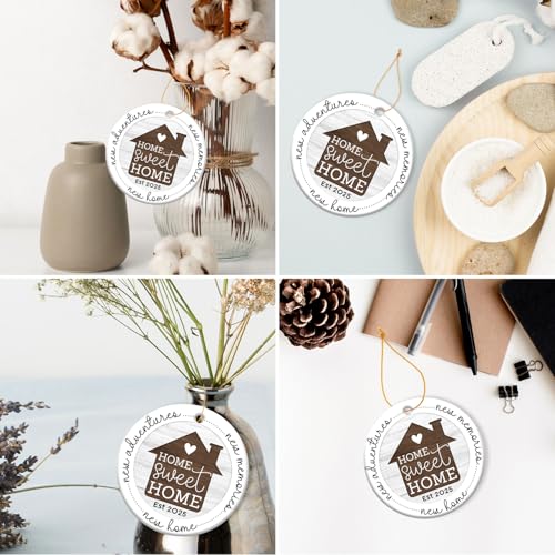 HEXMOZ New Home Gift Ideas - Housewarming Gifts for Couples - New Home Ornament 2025 - First House Ornament 2025 - First House Gifts for Owners, Men, Women - Housewarming Ceramic Christmas Keepsake
