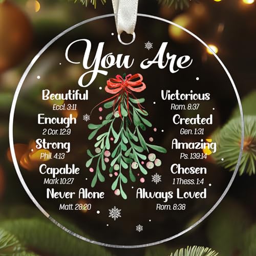 Christian Gifts for Women - Catholic Faith Gifts - Religious Gift Ideas - Christmas Ornaments, Inspirational Acrylic Ornament