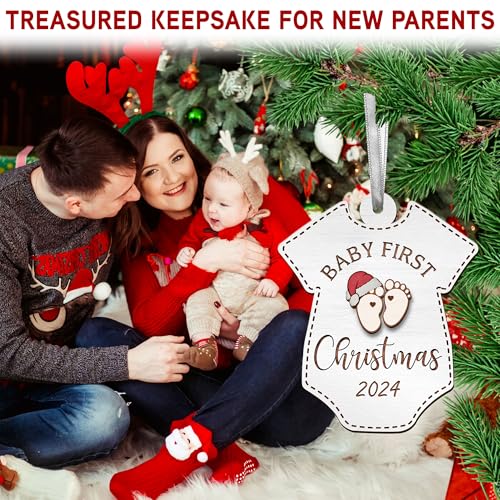 Baby's First Christmas Ornament 2024 Girl, Boy - Babys 1st Christmas Ornament 2024, My First Christmas Ornament 2024 - Best Baby Gifts - First Christmas Baby Girl Boy Ornament 2024, Baby Ornament