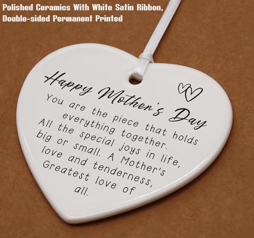 Happy for Mama,Mom Appreciation Gifts-First Mothers Day Present-Thank You Present for Mom-Heart Shaped Ornament