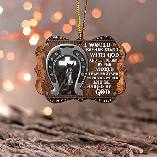 All Over Printed Horse Ornament, Horse Girl Ornament, Christmas 2022 Ornament, Christmas Tree Ornament, 3.5" Wood Ornament 2 Sided, Gift for Her, Gift for Horse Lover (06)