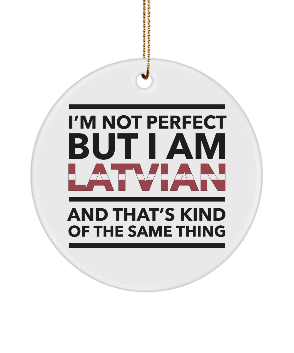 Latvian Gifts - Latvia Christmas Ornament - Xmas Ornament - Latvian Ornament - Latvian Flag Letters