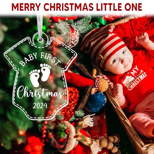 Baby's First Christmas Ornament 2024 Girl, Boy - Babys 1st Christmas Ornament 2024 - Best Baby Gifts 2024, My First Christmas Ornament 2024 - First Christmas Baby Girl Boy Ornament 2024, Baby Ornament