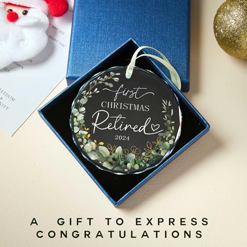 Retirement Gifts for Women,Retirement Ornament 2024,First Christmas Retired Ornament 2024,Retired Ornament,Christmas Tree Decorations