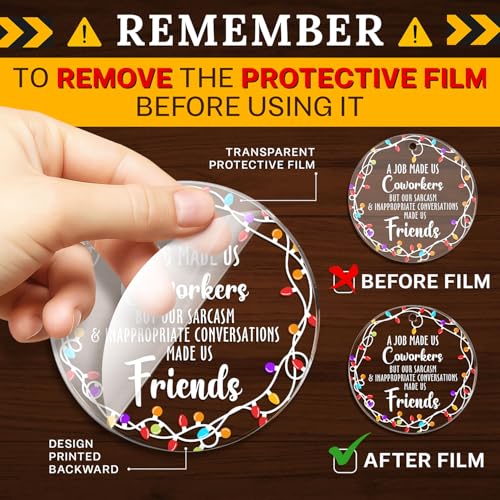 HEXMOZ Coworkers Gifts - Coworker Christmas Ornament - Work Besties Work Friends Gift for Women - White Elephant, Funny Secret Santa Gifts Ideas, Friendship Christmas Ornaments for Coworkers 2025