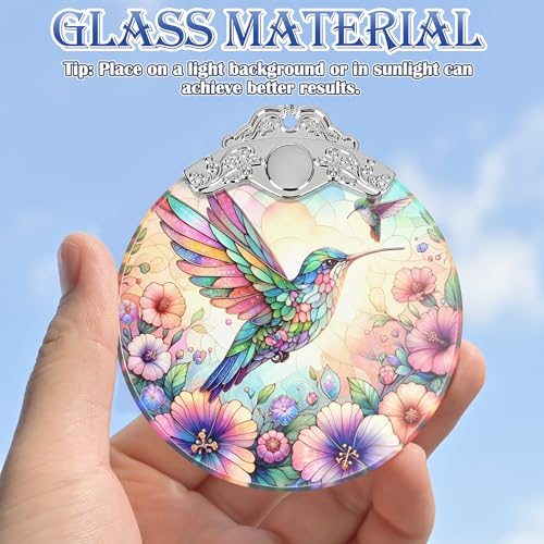 Hummingbird Stained Glass Ornament, Christmas Ornaments, Xmas Decor, Ornaments for Christmas Tree, Holiday Presents, Gift Exchange Ideas