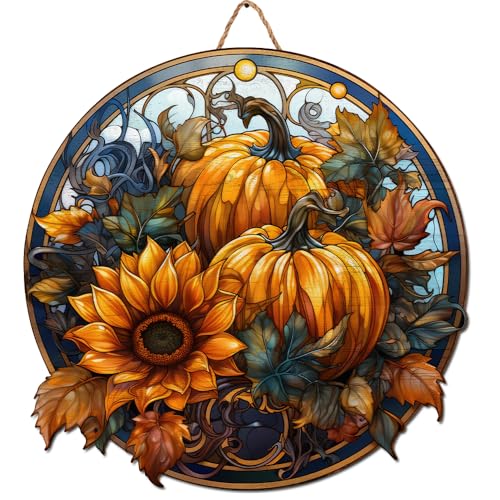 2D Flat All Over Printed, Pumpkin Wooden Sign, Fall Sign, Autumn Sign, Pumpkin Sign For Fall Decor, 8",12",18" Wood Sign, Autumn Decor, Fall Decorations (CSWS-EPHG-51951011)