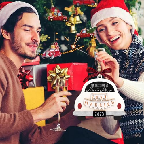 First Christmas Married Ornament 2025, Our First Christmas As Mr and Mrs Christmas Ornament - Bridal Shower Gift, Marriage Gifts, Wedding Gifts for Couples, Gifts for Newlyweds