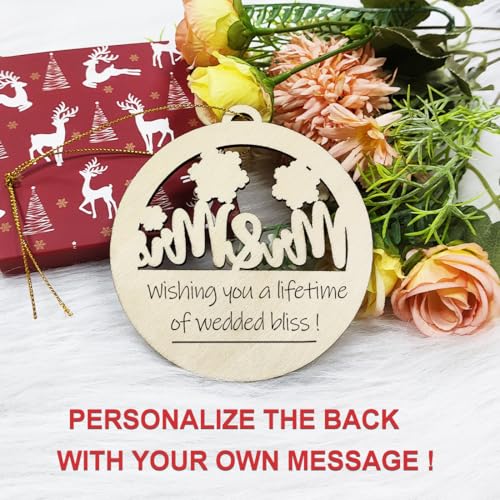 First Christmas Married Ornament 2024, Our First Christmas As Mr and Mrs Ornamen, Just Married Ornaments - Bridal Shower Gift, Wedding Gifts for Couples, Newlywed Gift