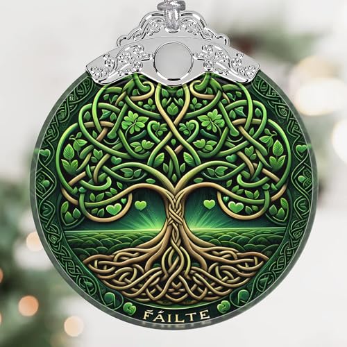 Tree of Life Stained Glass Hanging Ornament - Christmas Tree Decoration, Holiday Ornament, Gift Idea