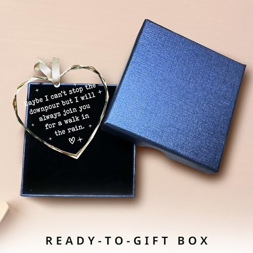 Friendship Gifts for Women Friends - Gifts for Friends Female - Best Friend Christmas Ornaments - Friendship Christmas Ornaments - Besties Ornament - Glass Hanging Ornament