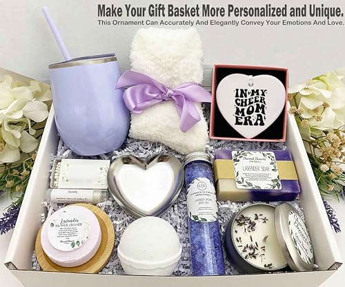 in My Cheer Mom Era, Best Mom Gift,Mom Life,Stage Mom Gift,Cheerleading Women Gift,Cheer Squad Women Gift,Birthday Gifts for Mother-Christmas Decor Gift-Ceramic Heart Shaped Ornament