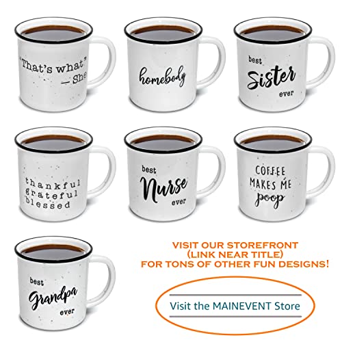 MAINEVENT Mr and Mrs Mugs 11 Oz, Ceramic Coffee Cup Couple Gift