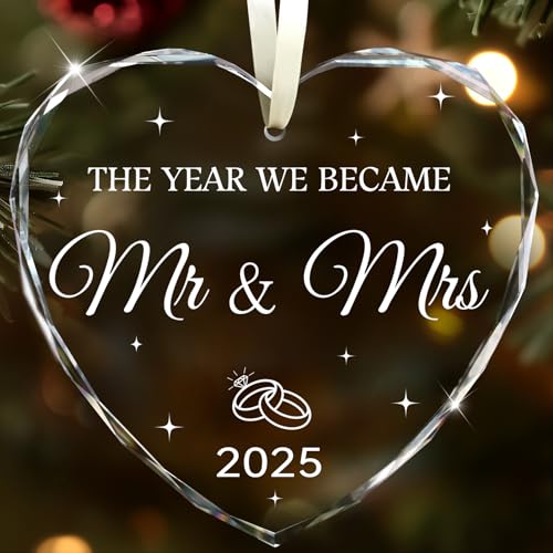 Wedding Gifts for Couples 2025, Mr and Mrs Gifts for Bride Newly Wed GIF ts for Her Just Married Ornaments 2025 Just Married Decorations Bridal Shower Ornaments