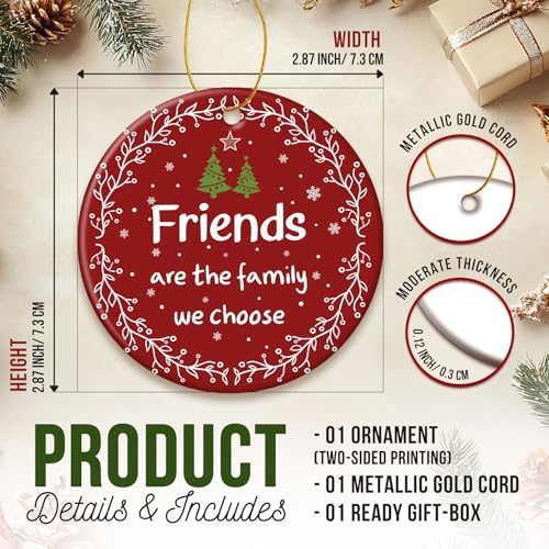 ZAGKOO Best Friend Ornaments for Women for Friends, Friendship Gifts for Friend Female, BFFs, Besties, Soul Sister, Work Friends Group - Keepsake Christmas Tree Decoration 2025