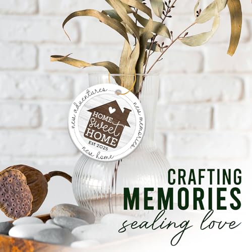 HEXMOZ New Home Gift Ideas - Housewarming Gifts for Couples - New Home Ornament 2025 - First House Ornament 2025 - First House Gifts for Owners, Men, Women - Housewarming Ceramic Christmas Keepsake