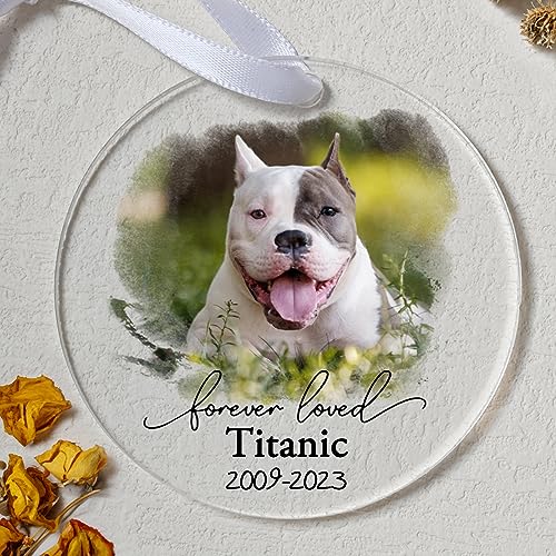 Forever in Our Hearts Ornament, Dog Loss Ornament in Loving Memory Ornament Pet Memorial Christmas Ornament Pet Sympathy Ornament Dog Loss Remembrance Gift Pet Memorial Gift