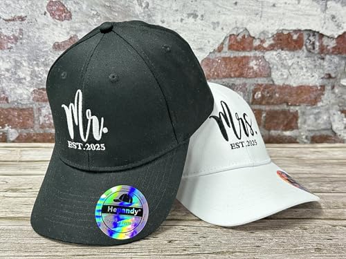 Hepandy Mr Mrs Mom Dad Captain First Mate Mama and Mini Baseball Hats