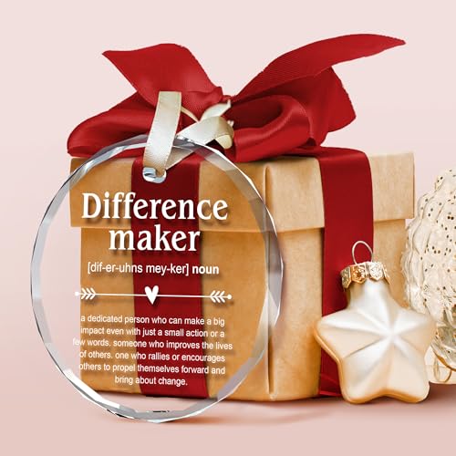 Appreciation Gifts for Women - Thank You Gifts for Women, Boss, Coworkers, Manager, Teacher, Nurse, Mom, Friends - Coworker Appreciation Gift - Thank You Ornaments - Glass Ornament