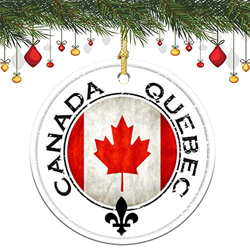 Xmas Hanging Ornament Canada Quebec Seal Christmas Tree Decoration Keepsake Ornament Porcelain Christmas Ornament