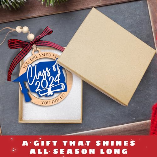 Graduation Ornaments - Graduation Gifts for Women, Daughter, Granddaughter - College, High School Graduate Ornament - Wood Ornament 2024